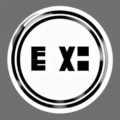 Image similar to « logo in circle with letters e and x, art, vector, minimalism »