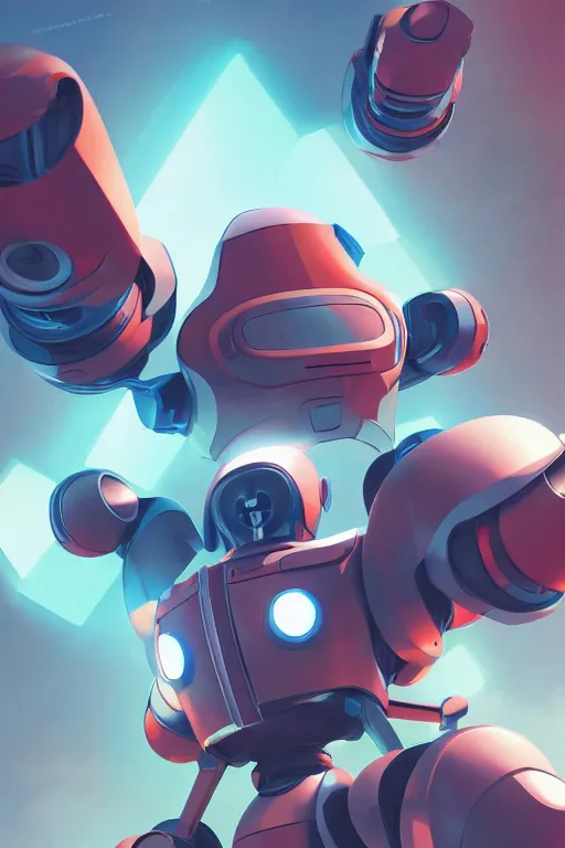 Image similar to metabots medabots medarotto medarot robot minimalist comics, behance hd by jesper ejsing, by rhads, makoto shinkai and lois van baarle, ilya kuvshinov, rossdraws global illumination ray tracing hdr radiating a glowing aura