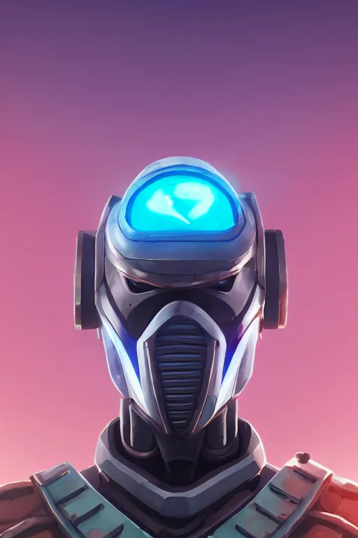 Image similar to epic mask helmet robot ninja portrait stylized as fornite style game design fanart by concept artist gervasio canda, behance hd by jesper ejsing, by rhads, makoto shinkai and lois van baarle, ilya kuvshinov, rossdraws global illumination radiating a glowing aura global illumination ray tracing hdr render in unreal engine 5