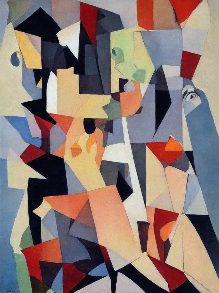 Image similar to shaded cubism, oil painting by coby whitmore