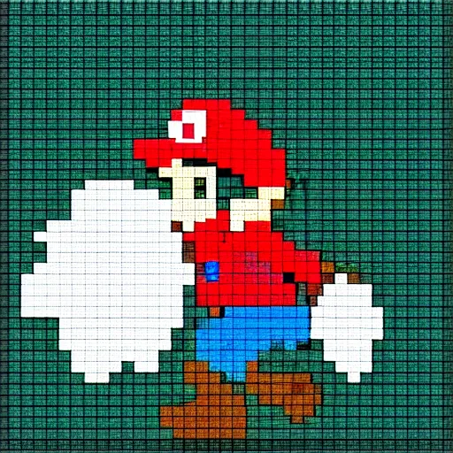 Image similar to mario , pixel art