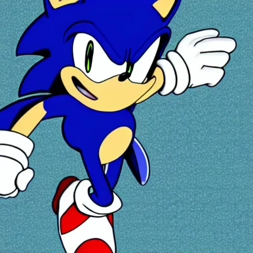 Image similar to a fusion of sonic the hedgehog and a hedge