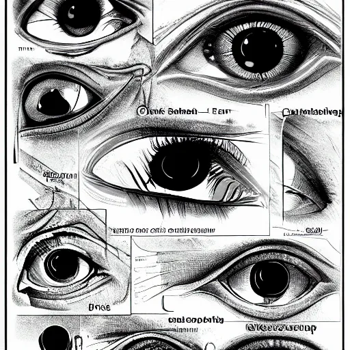 Prompt: anatomy of the eye by netter