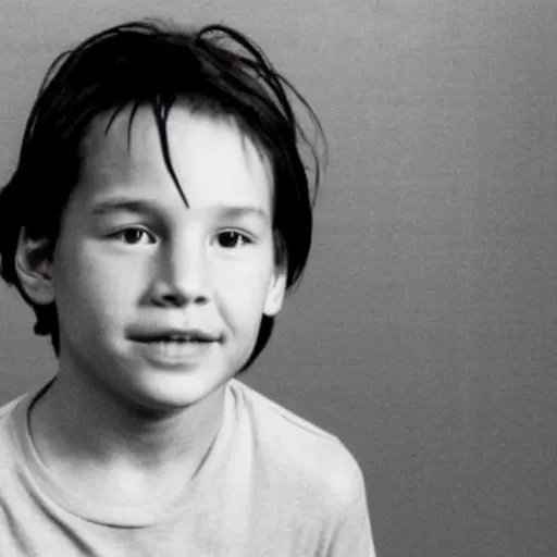 Image similar to photograph of keanu reeves as a young child