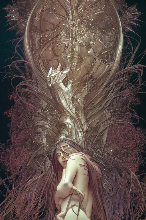 Prompt: tinnitus, by artgerm and yoshitaka amano and moebius and hr giger and zdislaw beksinski and alphonse mucha, trending on artstation