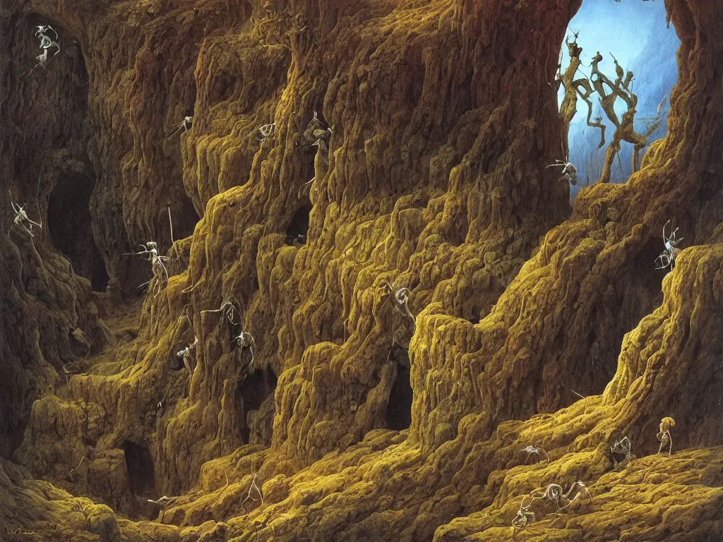 Image similar to Into the anthill. Caverns of the ants. Painting by Caspar David Friedrich, Roger Dean, Walton Ford