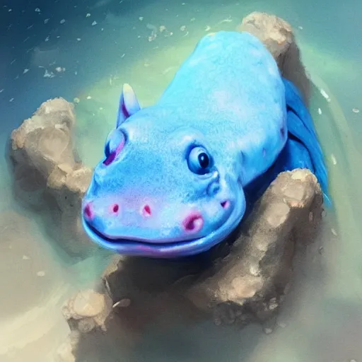 Prompt: a cute blue axolotl, imaginatio, digital art, concept art, ultra realistic, detailed, sharp image, full of details, super cute, little baby