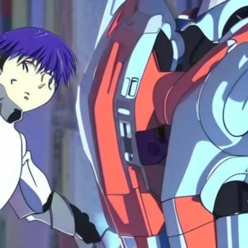 Prompt: evangelion robot destroyed fukushima reactor unit 3, 5 5 mm