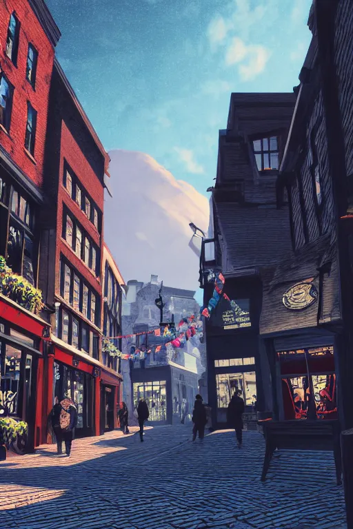 Image similar to a beautiful woodcut print of carnaby street, 8 k, frostbite 3 engine, cryengine, dof, trending on artstation, digital art, crepuscular ray, art by fossi _ images and tugboat printshop