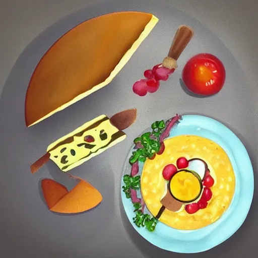 Prompt: cheese, food illustration in instagram # foodillustration