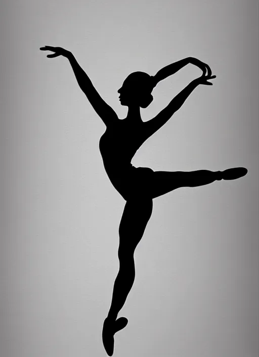 ballerina silhouette leap