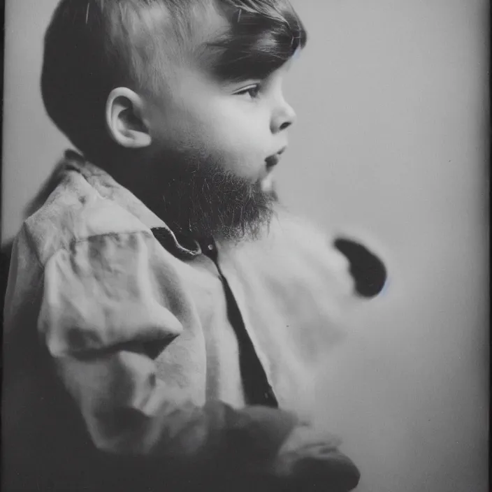 Image similar to studio portrait of bearded 6 - year old child