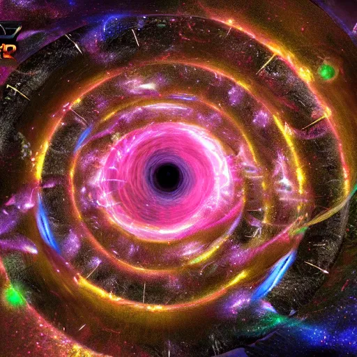 Image similar to Hyper cosmic time travel vortex spiral. Hyper detailed, super quality, cosmic, galactic, HD, 4K high resolution, unreal engine