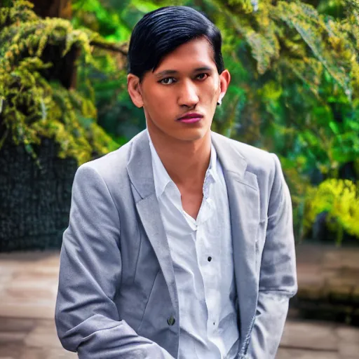 Prompt: outdoor portrait of jose rizal!! as a handsome young man in 2 0 2 0, 3 0 years old wearing stylish modern clothes, photo taken in 2 0 2 0, award winning photography, 3 5 mm f 1. 4 digital photo, matte colors