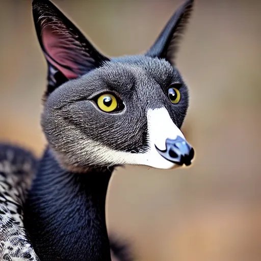 Image similar to a goose - cat - hybrid, animal photography