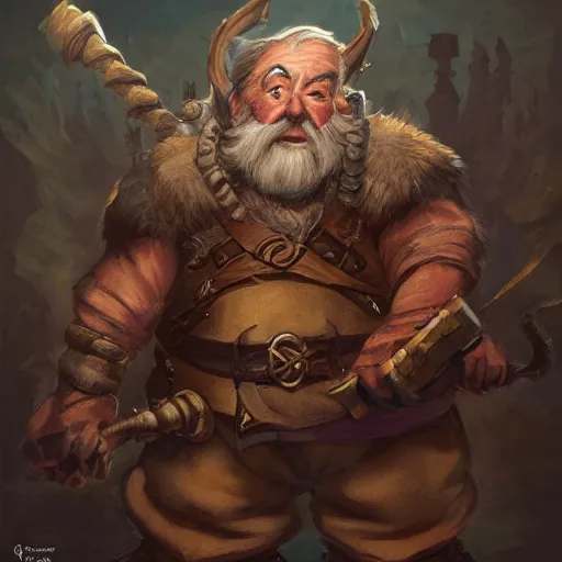 Prompt: dnd dwarf, by Justin Gerard