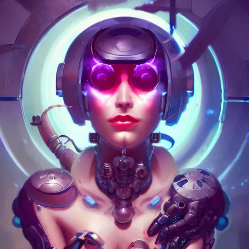 Image similar to a portrait of a beautiful cybernetic jinx, cyberpunk concept art by pete mohrbacher and wlop and artgerm and josan gonzales, digital art, highly detailed, intricate, sci-fi, sharp focus, Trending on Artstation HQ, deviantart, unreal engine 5, 4K UHD image