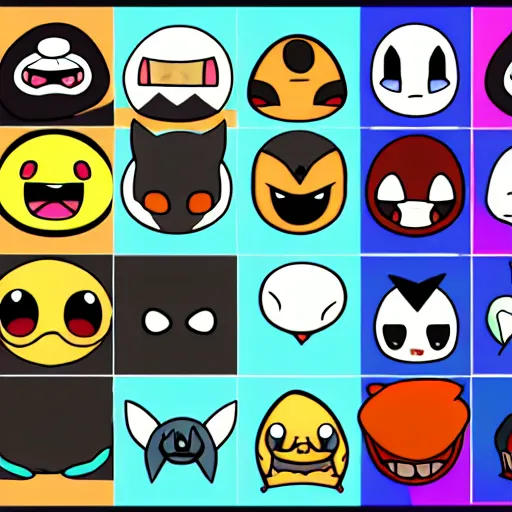 Image similar to binding of isaac pokemon turntable sprite sheet