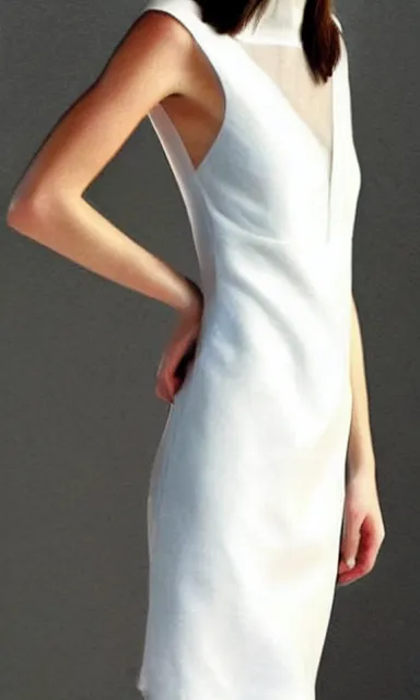 Image similar to a beautiful white summer dress, concept image, concept art, symmetry, illustration, trending on pintrest