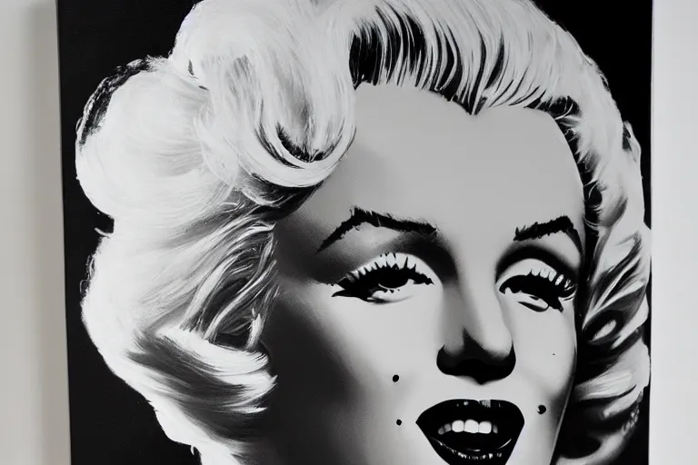 Image similar to Marilyn Monroe. Cinematic. Intricately detailed acrylic painting