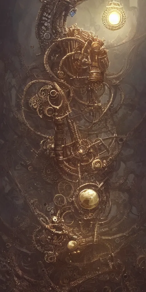 Prompt: 3d steampunk tubeworm, intricate, elegant, highly detailed, digital painting, concept art, smooth, sharp focus, art style from Wang Ke and Greg Rutkowski and Bruce Kaiser and Scott Robertson and Dmitry Mazurkevich and Doruk Erdem and Jon Sibal, small style cue from blade runner and dune