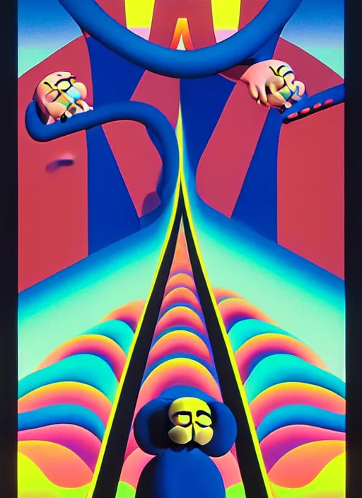 Image similar to evil men by shusei nagaoka, kaws, david rudnick, airbrush on canvas, pastell colours, cell shaded, 8 k,