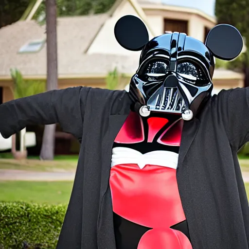 Image similar to Mickey Mouse as Darth Vader