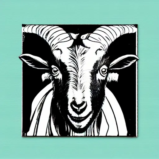 Image similar to goat, portrait, pop art