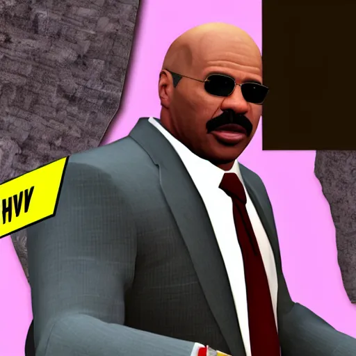 Prompt: Steve Harvey in Grand Theft Auto V, 3D model