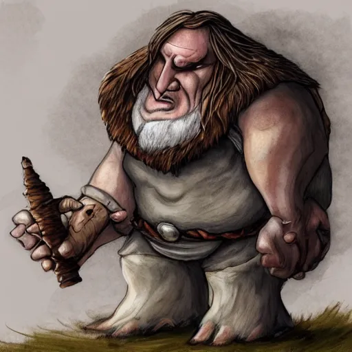 Prompt: mushroom troll fantasy concept art depardieu