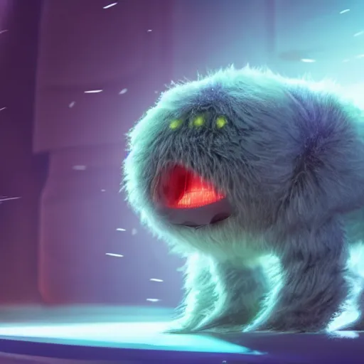 Image similar to a cute furry fluffy happy tardigrade in a dynamic pose. character design. gesture drawing. line of action. official art, unreal engine 5, unreal engine. tetsuya nomura. medium shot. ray tracing hdr. 8 k. uhd. sharp focus. highly detailed. masterpiece. anime render. cinematic lighting. lifelike. symmetrical. beautiful.