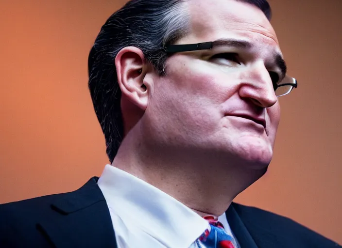 Prompt: publicity photo still of ted cruz as the zodiac killer, 8 k, live concert lighting, mid shot