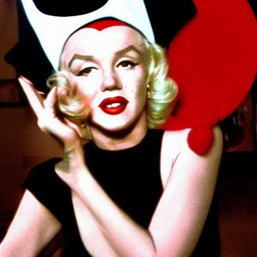 Prompt: marilyn monroe as cat in the hat