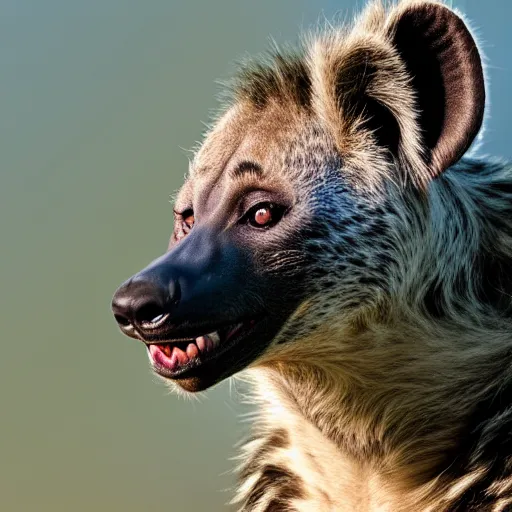 Image similar to An anthropomorphic hyena