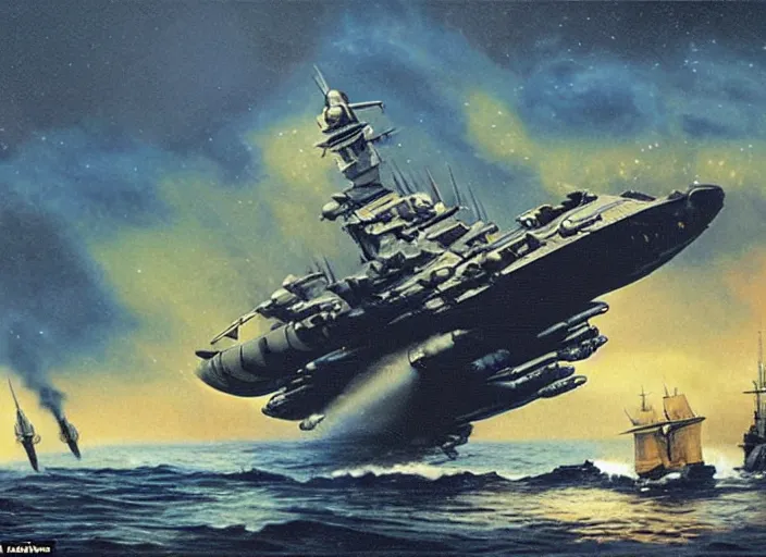 Prompt: as a deep space interceptor the hornet was equalled but never surpassed by any equivalent enemy ship, and it remained a status one warship throughout the war, cinematic matte painting