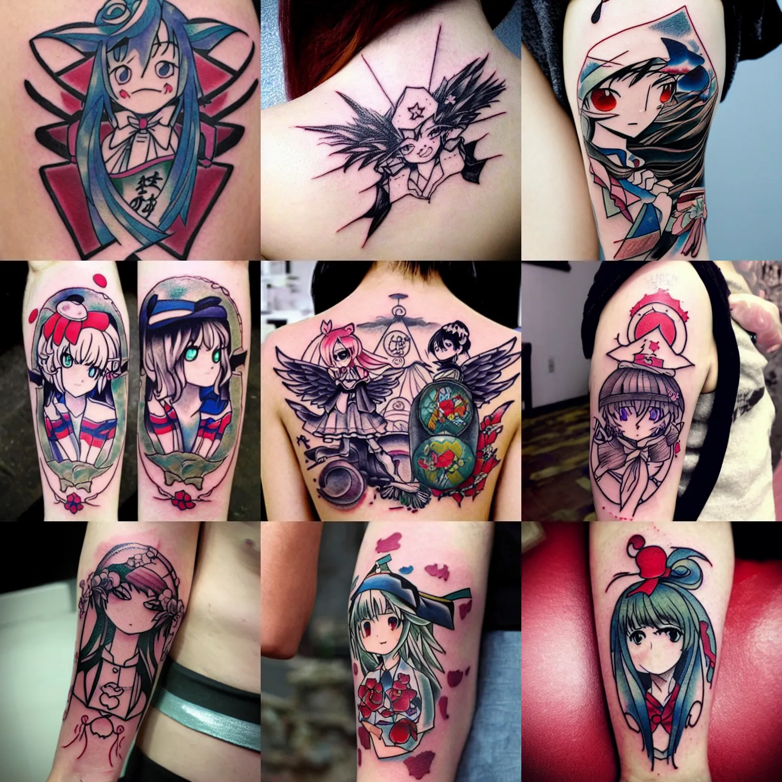 Prompt: touhou tattoo, detailled