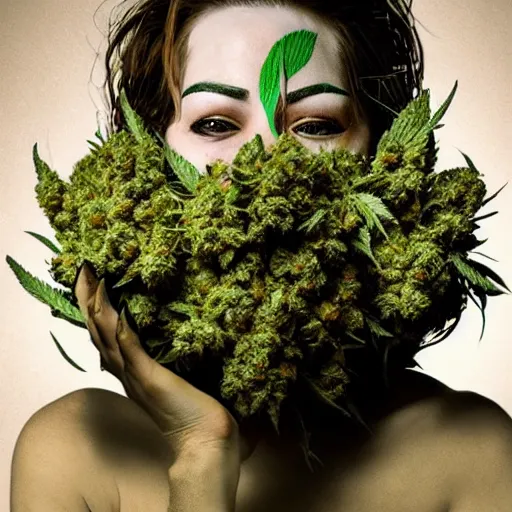 Prompt: anonymous as marijuana, award winning creature photography, extremely detailed, artstation, 8 k, sensual lighting, incredible art, wlop, artgerm
