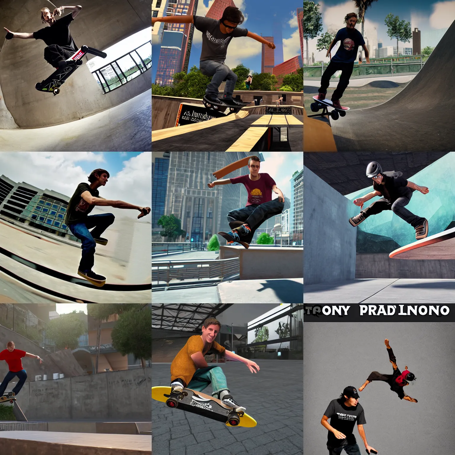 Prompt: tony hawk pro freelancer