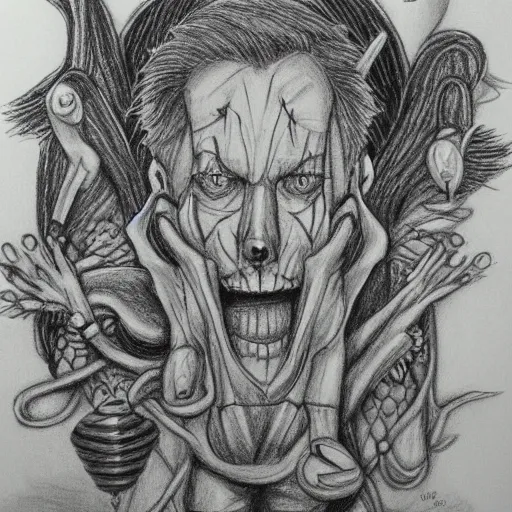 Prompt: greed, pencil art, 7 deadly sins