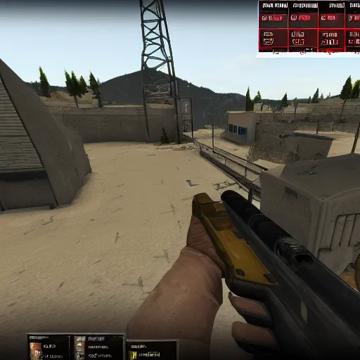 Image similar to CS:GO Ingame screenshot of the map nuke