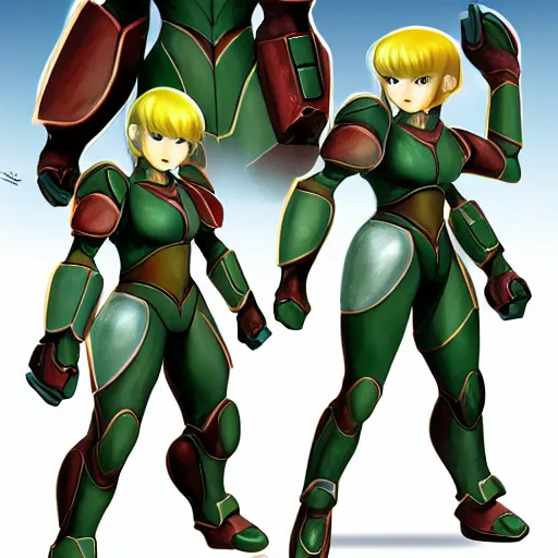 Image similar to concept art of samus aran as link