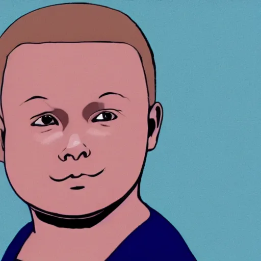 Image similar to a realistic photograph of Bobby Hill