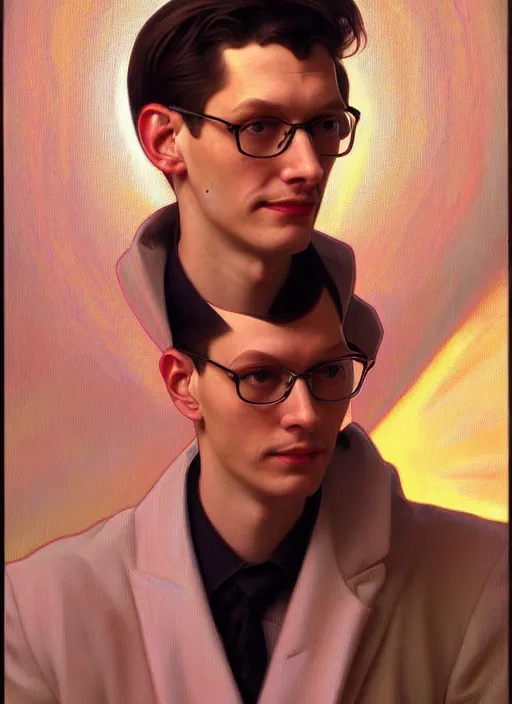 Prompt: oil painting of neil cicierega, intricate, elegant, highly detailed, lighting, painting, artstation, smooth, illustration, art by greg rutowski and alphonse mucha