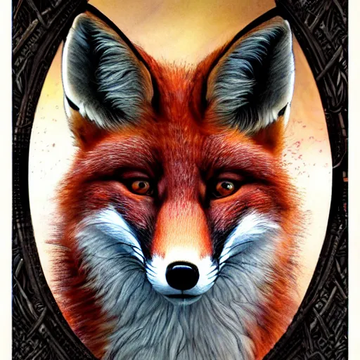 Prompt: realistic detailed face portrait of a fox detective by emilia dziubak, will terry, greg olsen, chris mars, ann long, and mark brooks, fairytale, female, feminine, art nouveau, illustration, character concept design, storybook layout, story board format