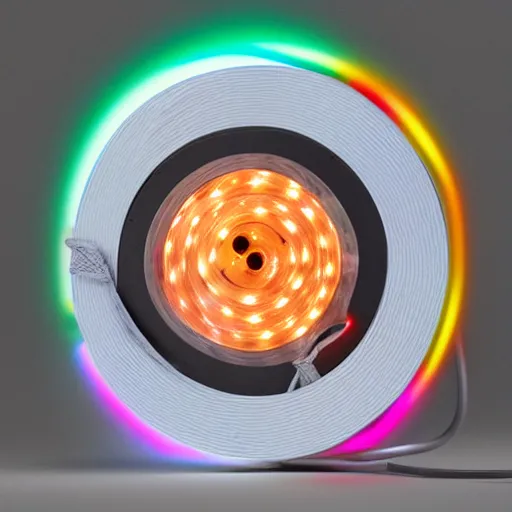 Image similar to cob led tape, colourful, product render, 8 k, ledspace, ultraleds, unreal engine,