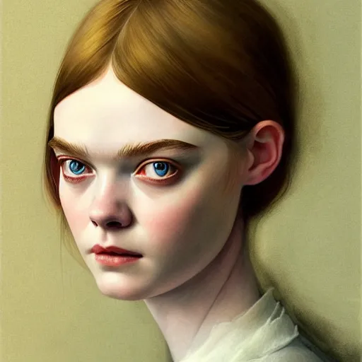 Prompt: symmetry!! portrait of elle fanning in prey in the world of andrew wyeth, horror, fashion, dark!! intricate, elegant, highly detailed, digital painting, artstation, concept art, smooth, sharp focus, illustration, art by artgerm and frank frazetta and peter paul rubens