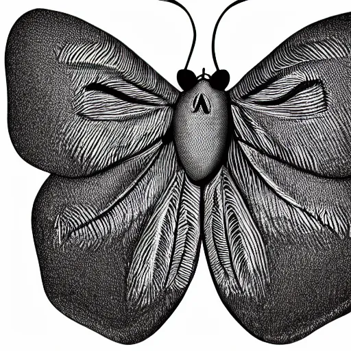 Image similar to yearbook photo of a giant moth, grainy picture, detailed, realistic