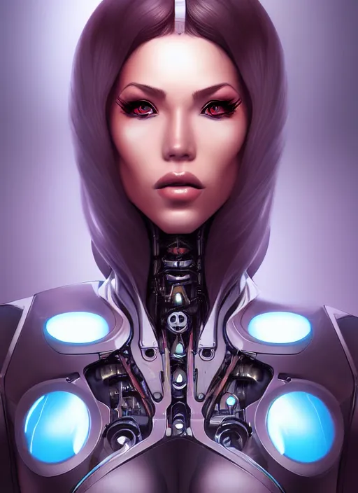 Image similar to portrait of a cyborg woman by Artgerm, biomechanical, hyper detailled, trending on artstation