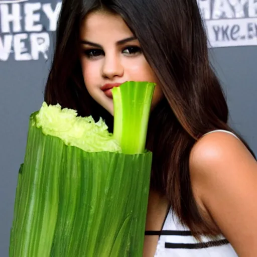 Image similar to selena gomez as celery