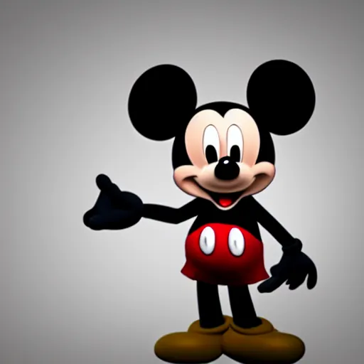 Prompt: mickey mouse the grim reaper, the symbol of death and horror, mickey mouse looking deadly 8 k